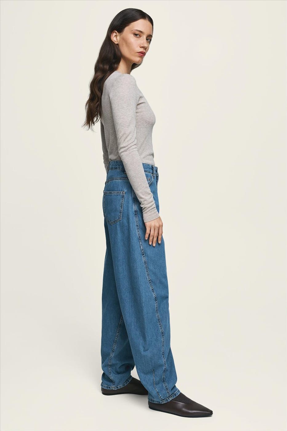MSCH COPENHAGEN - Blauwe Kobane Lis barrel jeans