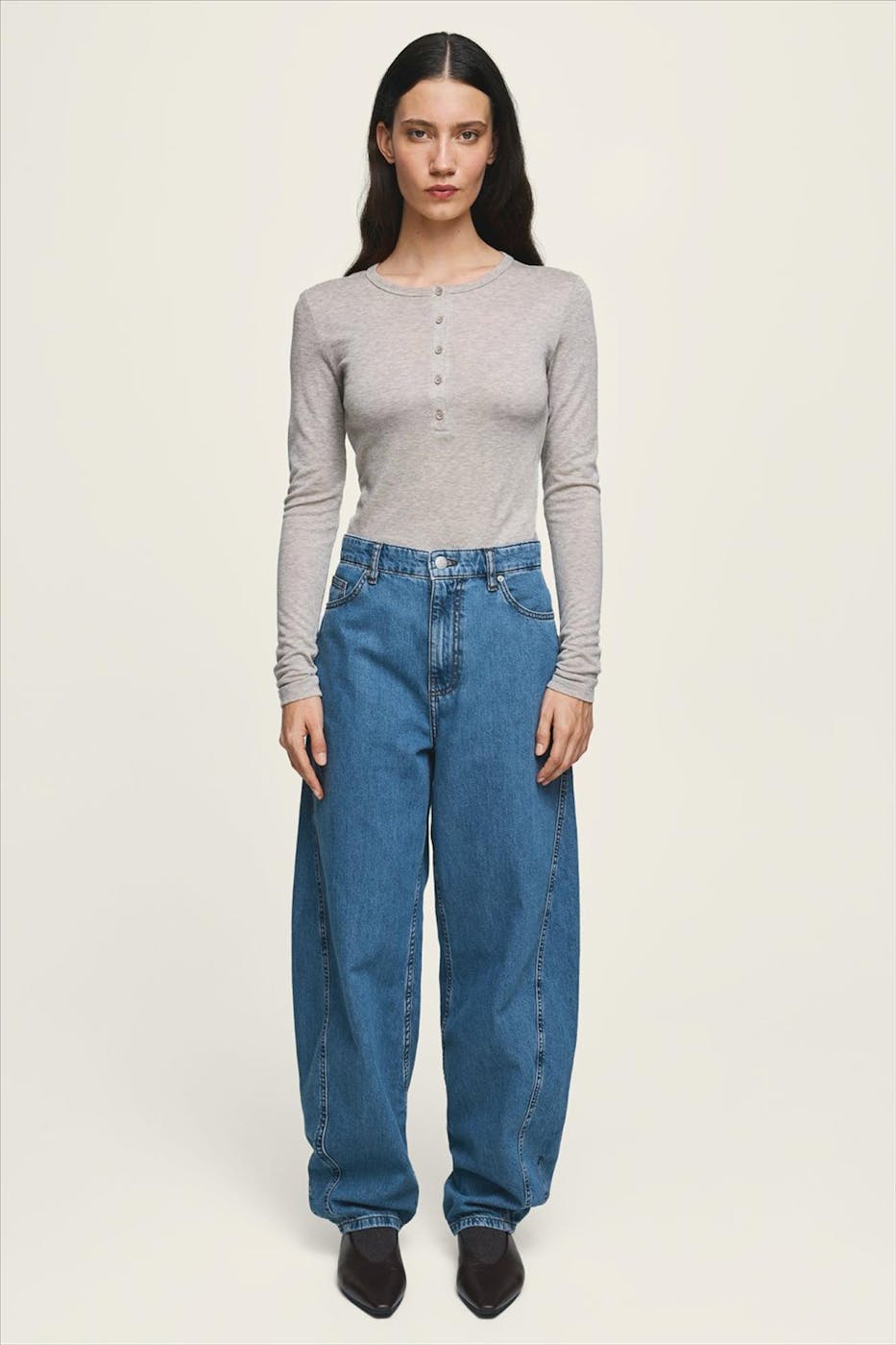 MSCH COPENHAGEN - Blauwe Kobane Lis barrel jeans