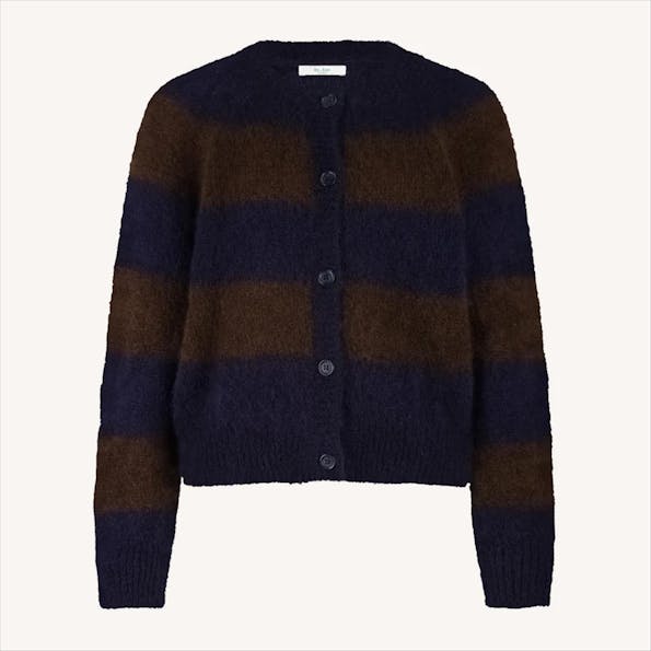BY BAR - Blauw-Bruine Sian Stripe trui