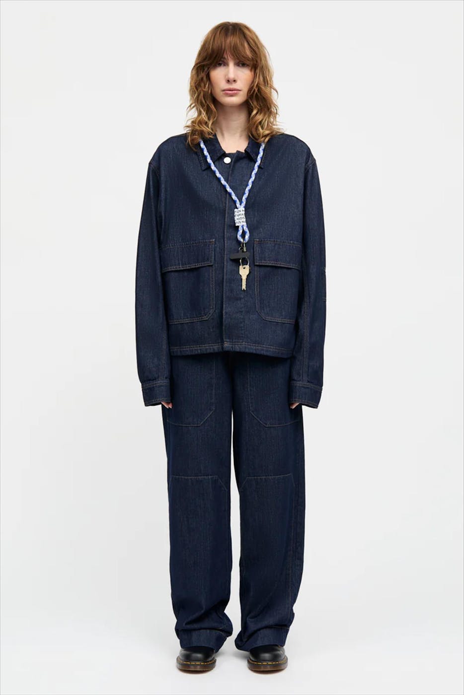 MADS NORGAARD - Wit-Blauwe Phone keyhanger