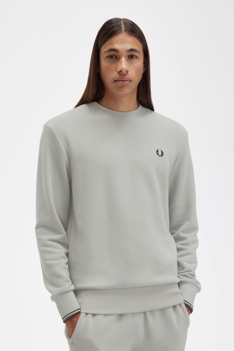 Fred Perry - Grijze Crew Neck sweater