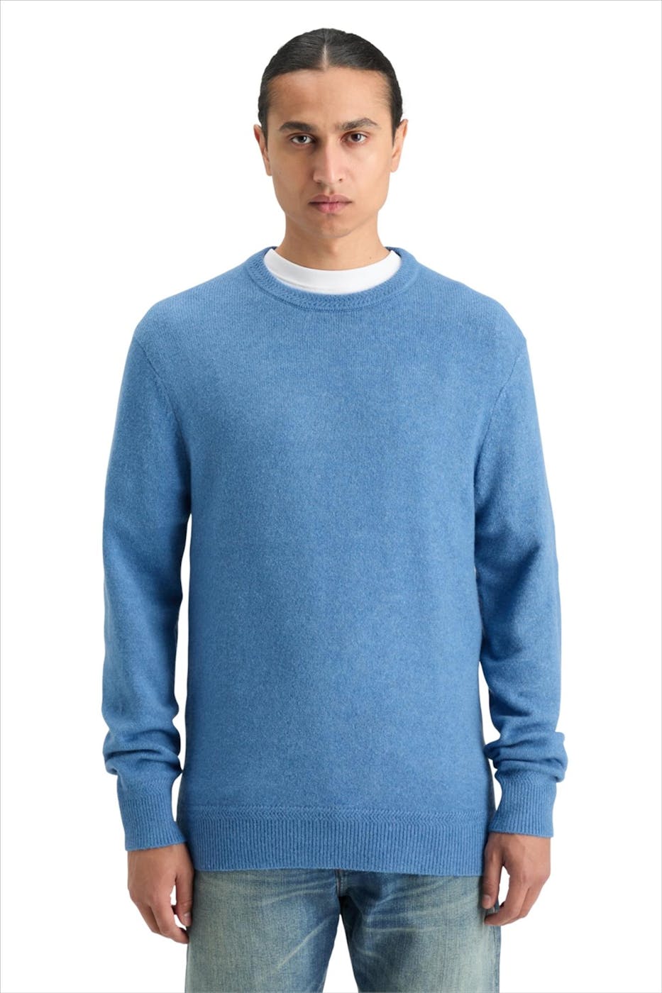Scotch & Soda - Blauwe Soft Knit trui