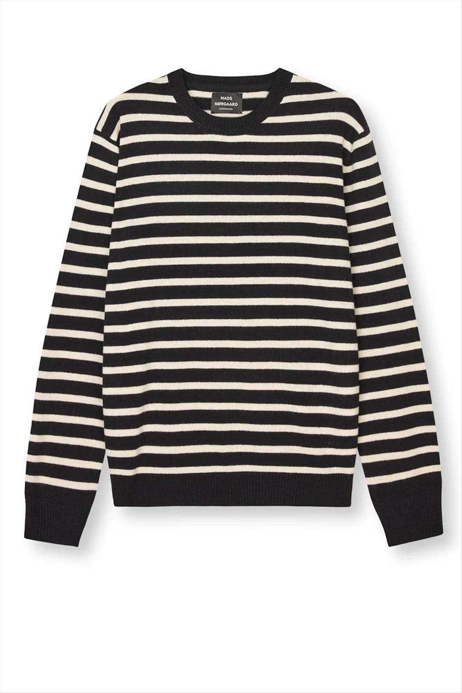 MADS NORGAARD - Zwart-Witte Karsten Stripe trui