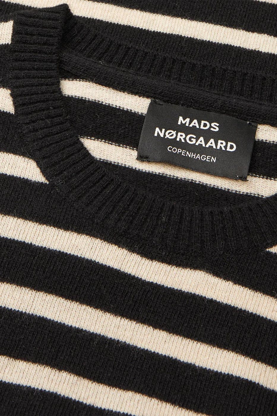 MADS NORGAARD - Zwart-Witte Karsten Stripe trui