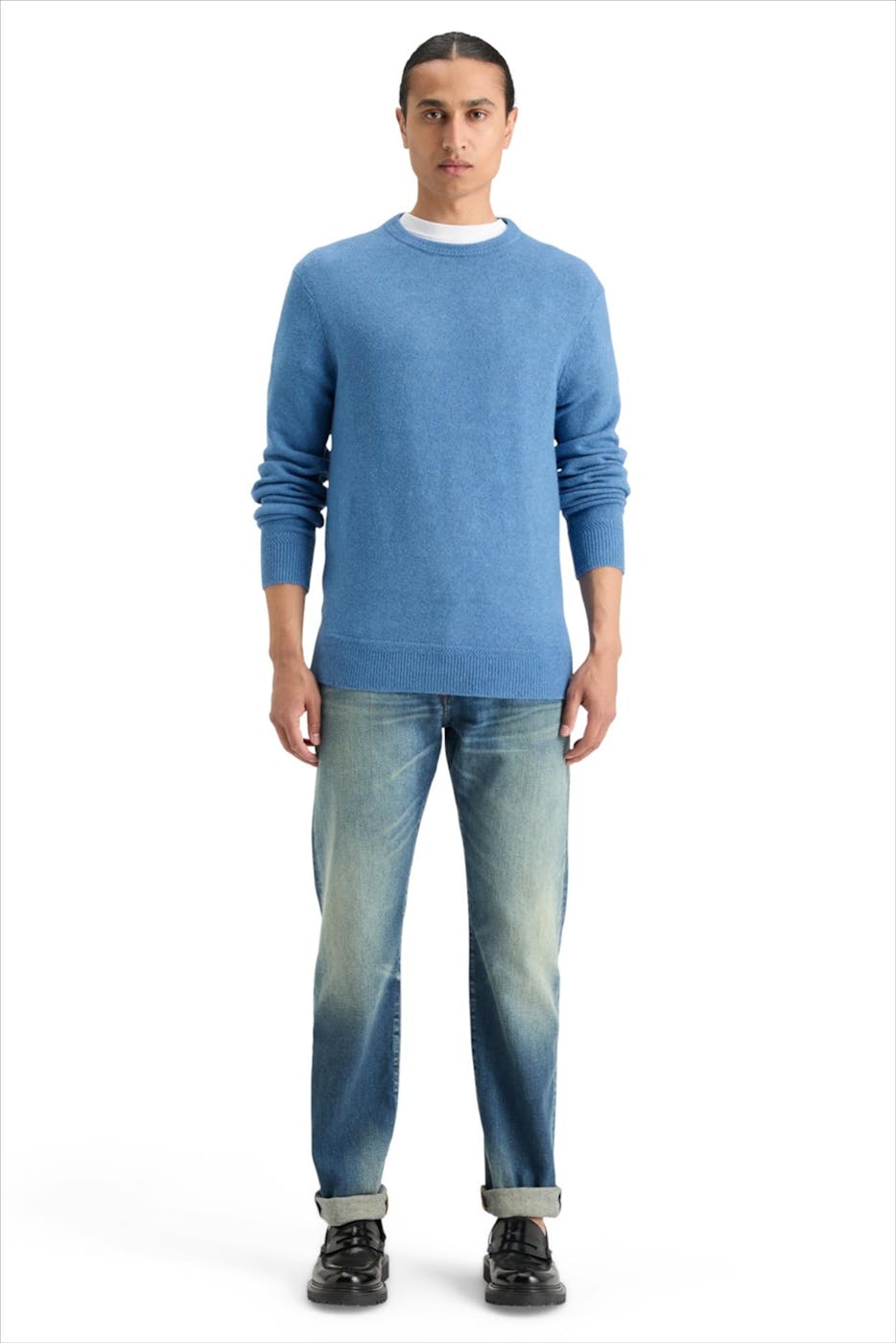 Scotch & Soda - Blauwe Soft Knit trui