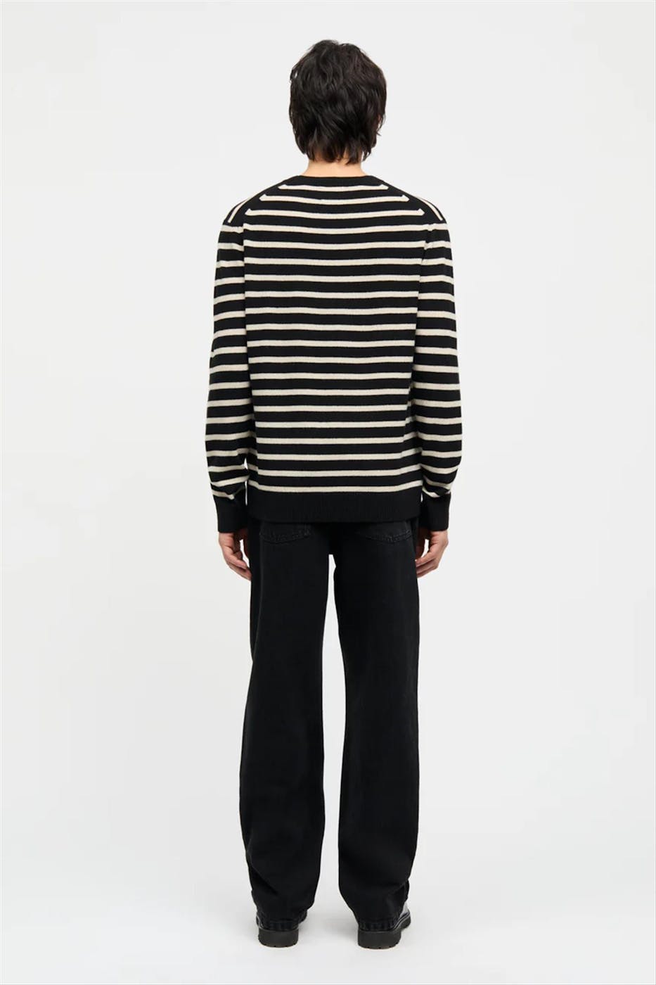 MADS NORGAARD - Zwart-Witte Karsten Stripe trui