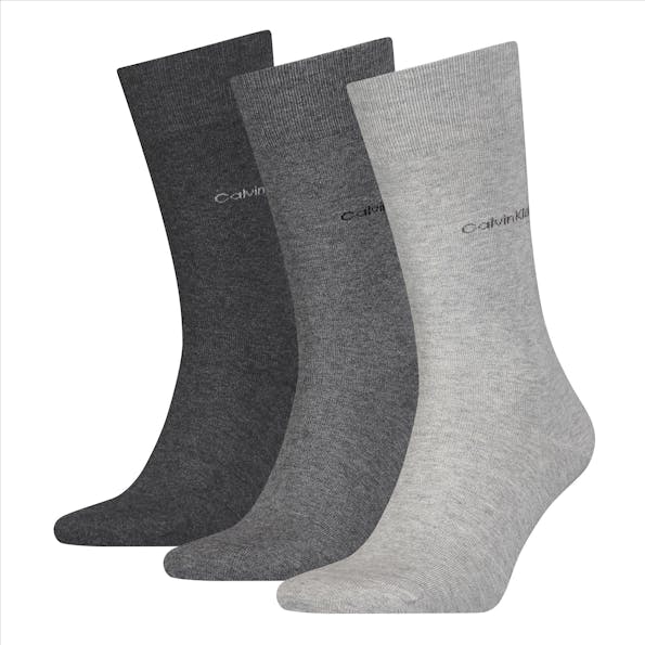 Calvin Klein - Grijze 3-pack sokken, one size
