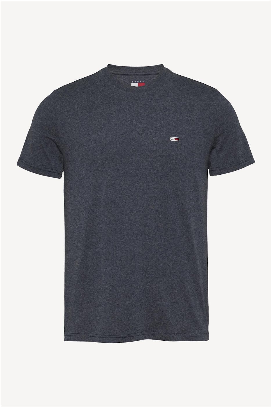 Tommy Jeans - Grijsblauwe Jaspe T-shirt