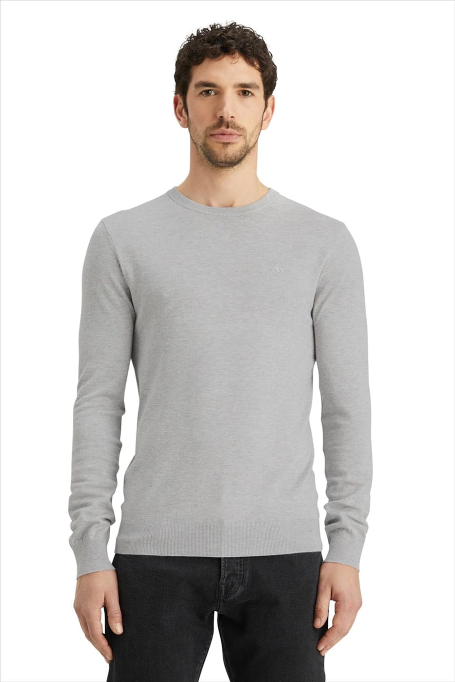 Scotch & Soda - Lichtgrijze Core trui