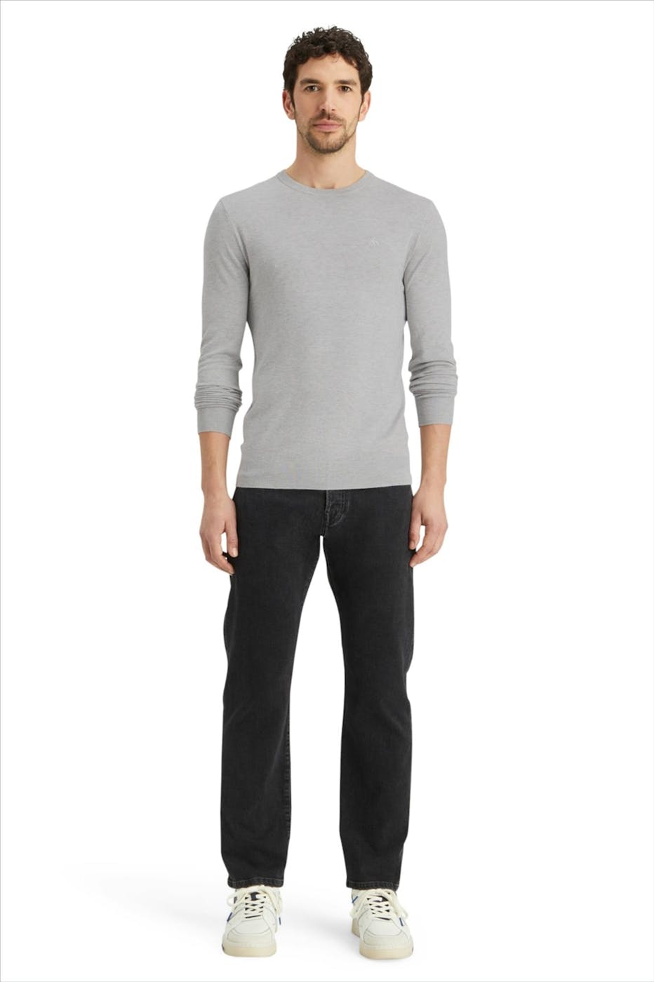 Scotch & Soda - Lichtgrijze Core trui