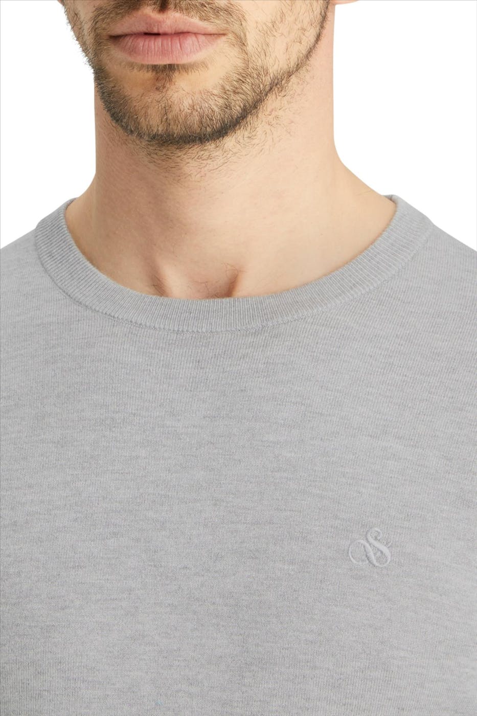 Scotch & Soda - Lichtgrijze Core trui