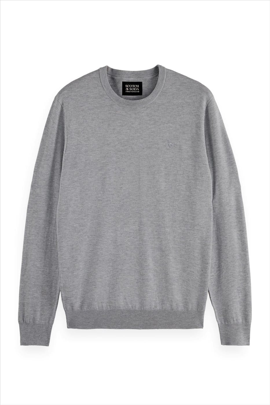 Scotch & Soda - Lichtgrijze Core trui