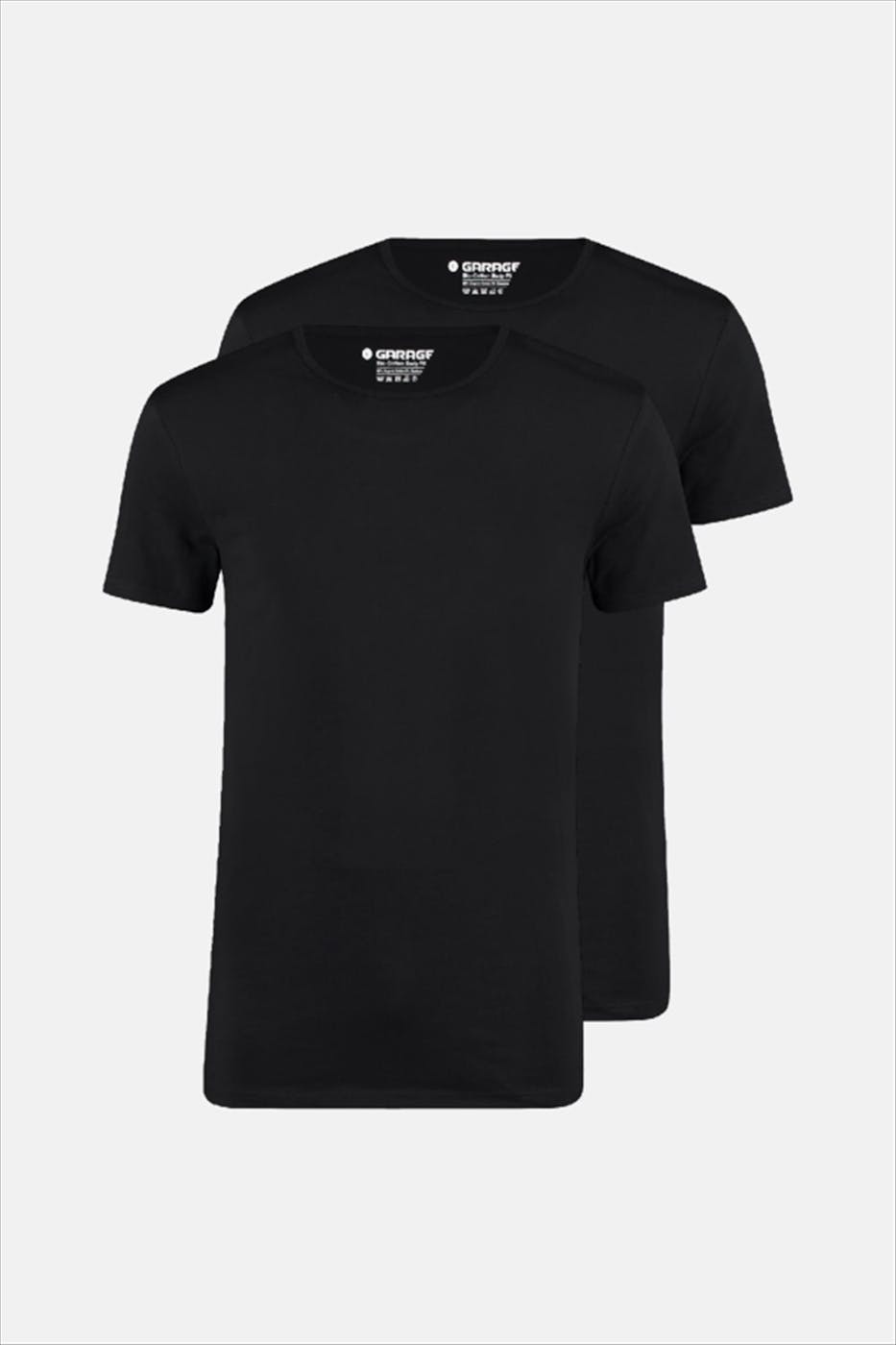 Garage - Zwarte 2-pack Body Fit O-Neck T-shirts