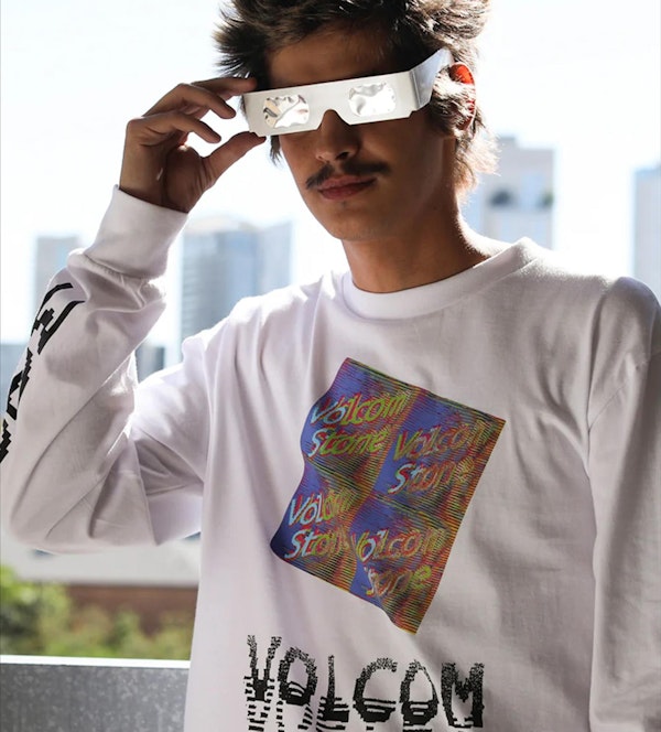 Volcom - Witte Fergadelic longsleeve
