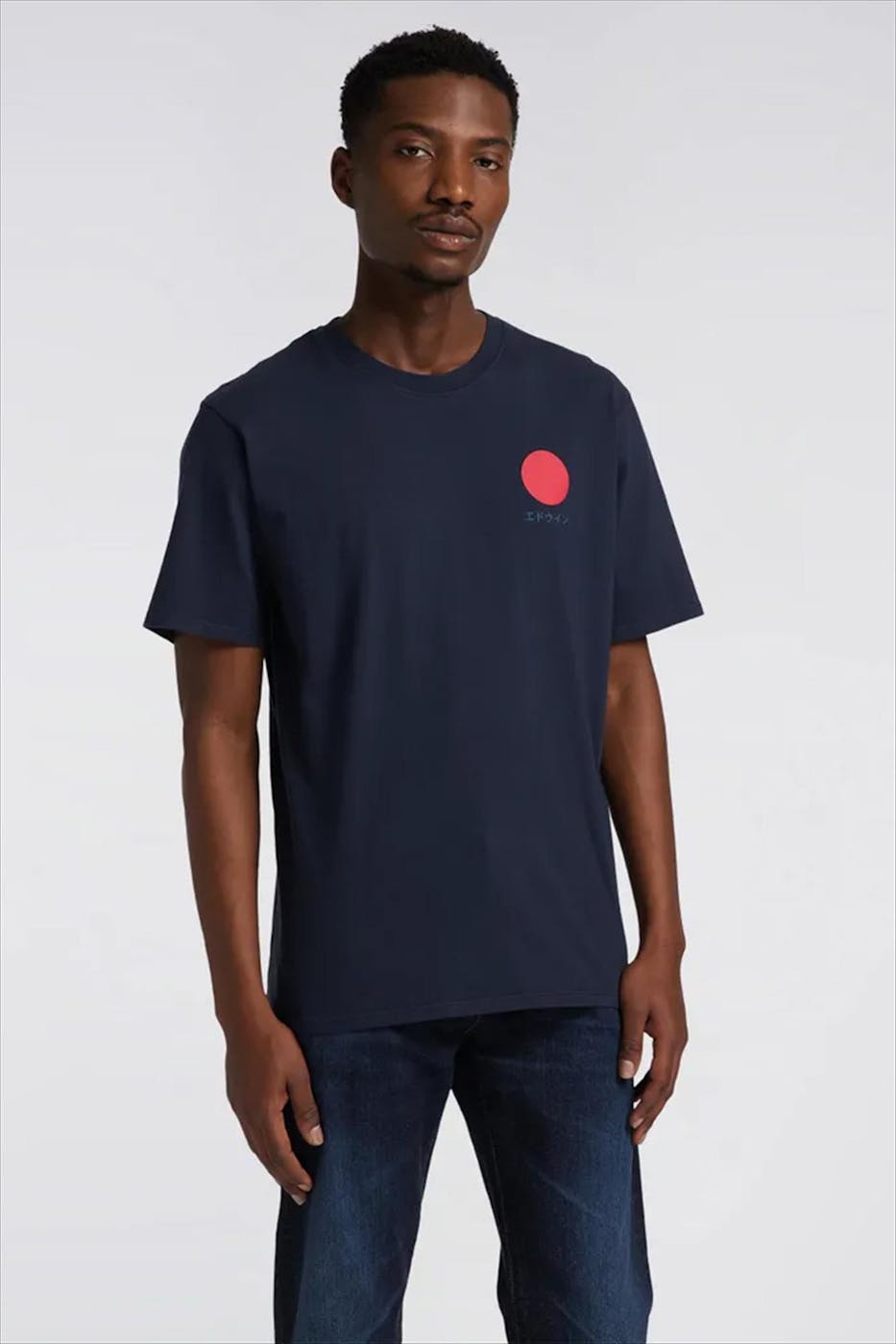 Edwin - Donkerblauwe Japanese Sun T-shirt