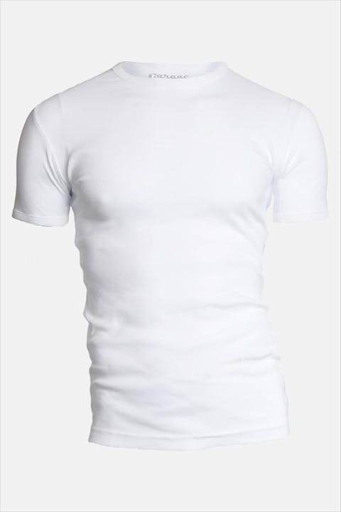 Garage - Witte Semi Bodyfit O-Neck T-shirt