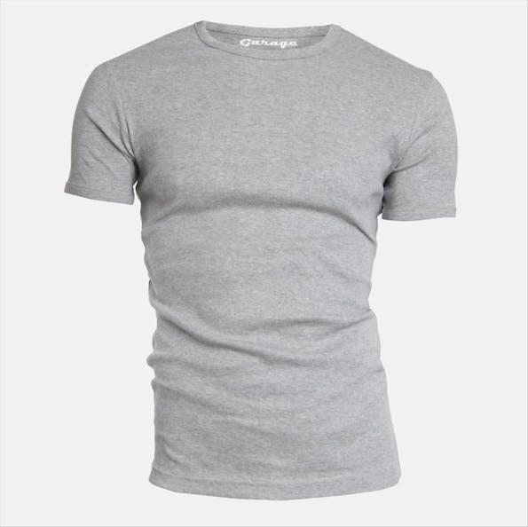 Garage - Grijze Semi Bodyfit O-Neck T-shirt