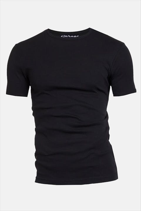 Garage - ZWarte Semi Bodyfit O-Neck T-shirt