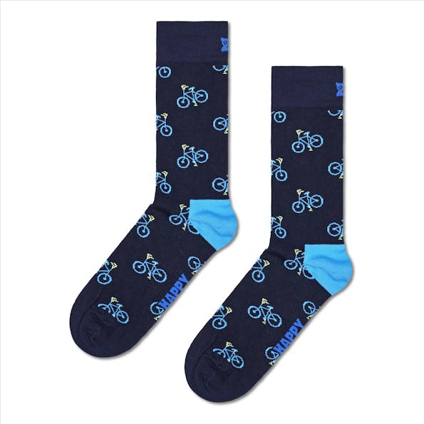 Happy Socks - Donkerblauwe Bike sokken, maat: 41-46