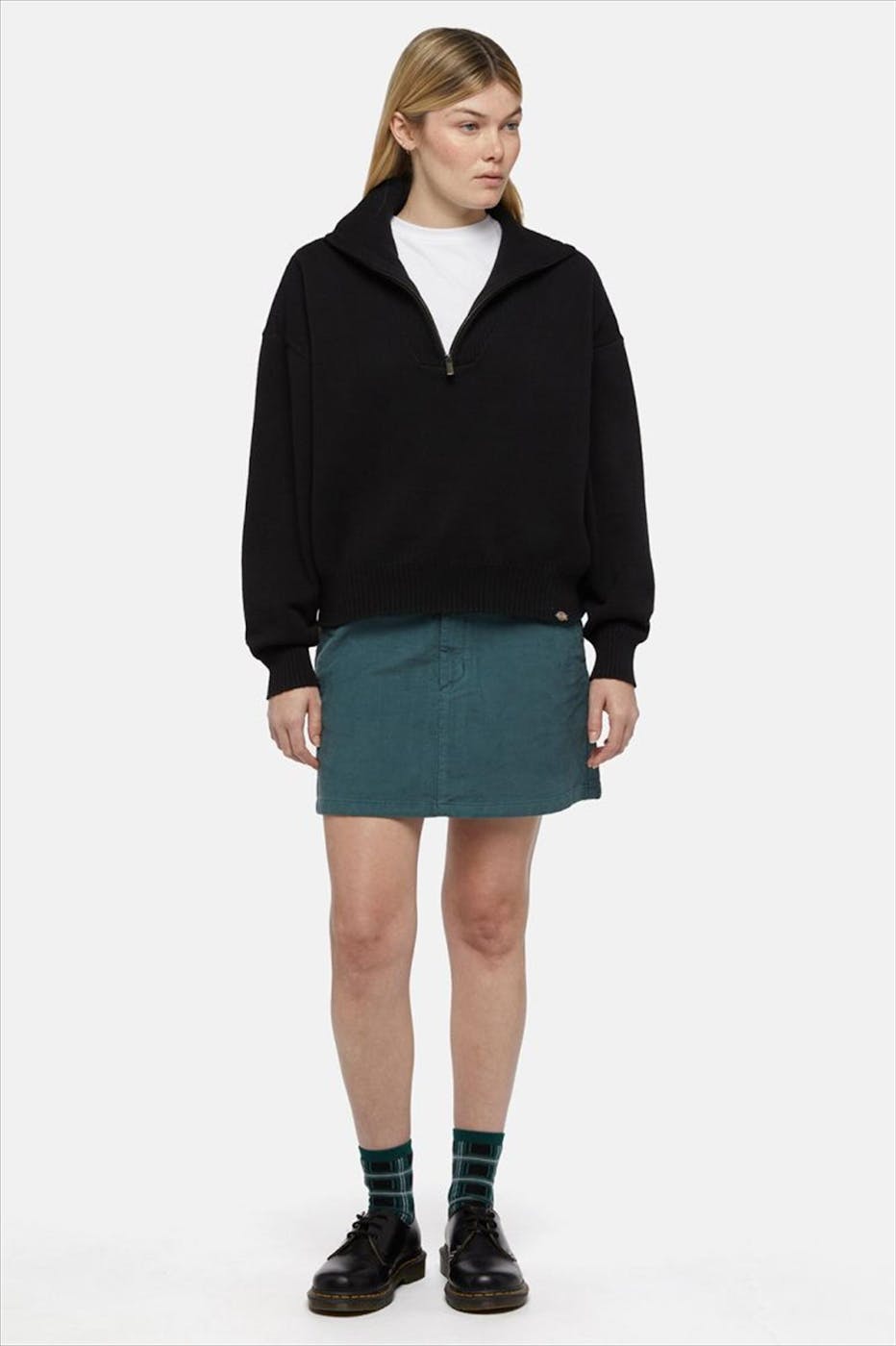 Dickies - Zwarte East Helena 1/4 Zip trui