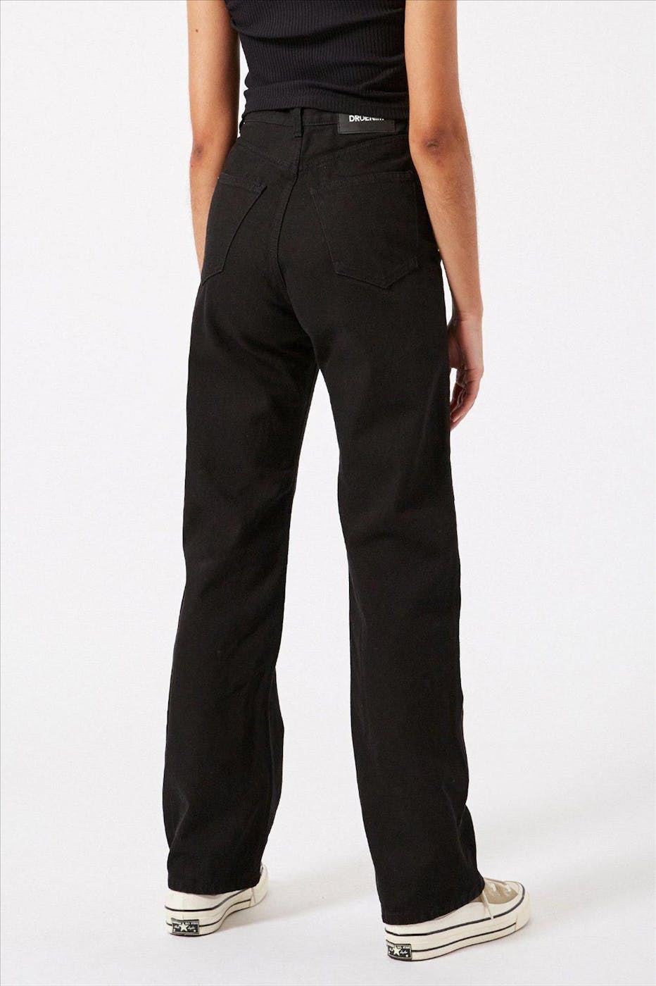 Dr. Denim - Zwarte Echo straight/wide jeans