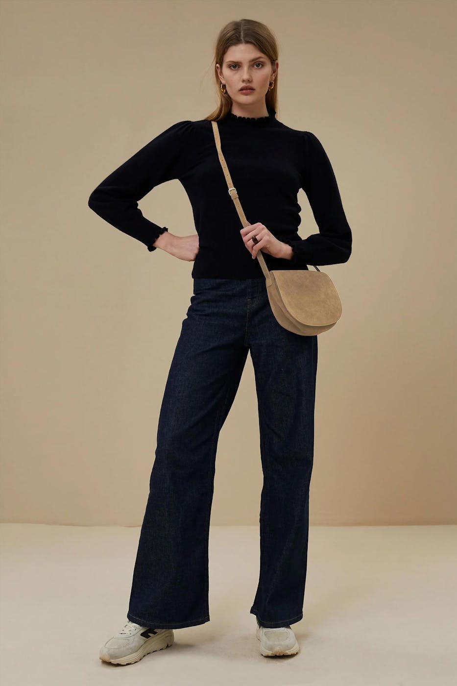 BY BAR - Beige Paris Suede tas