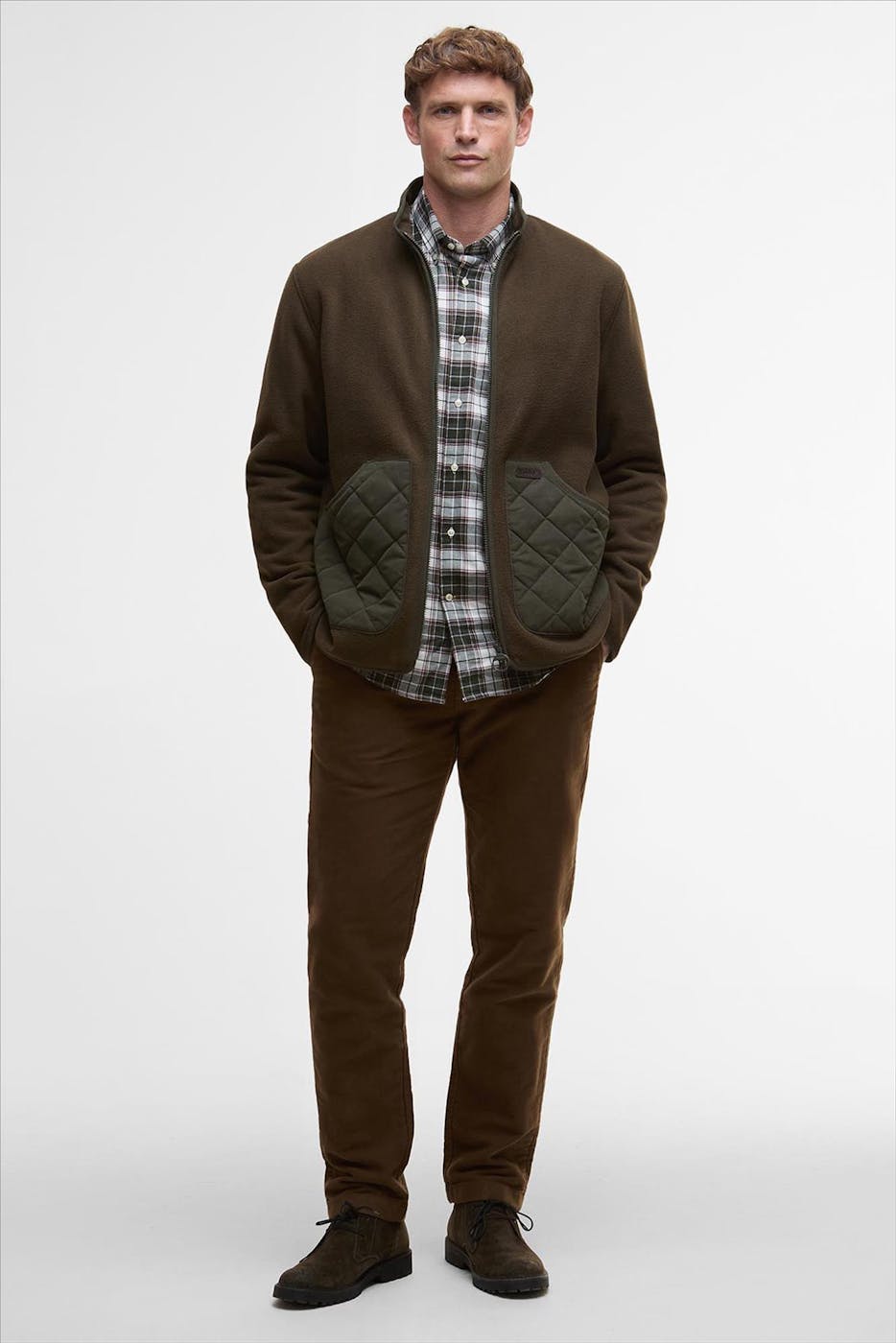 Barbour - Donkergroene Lowich Fleece jas