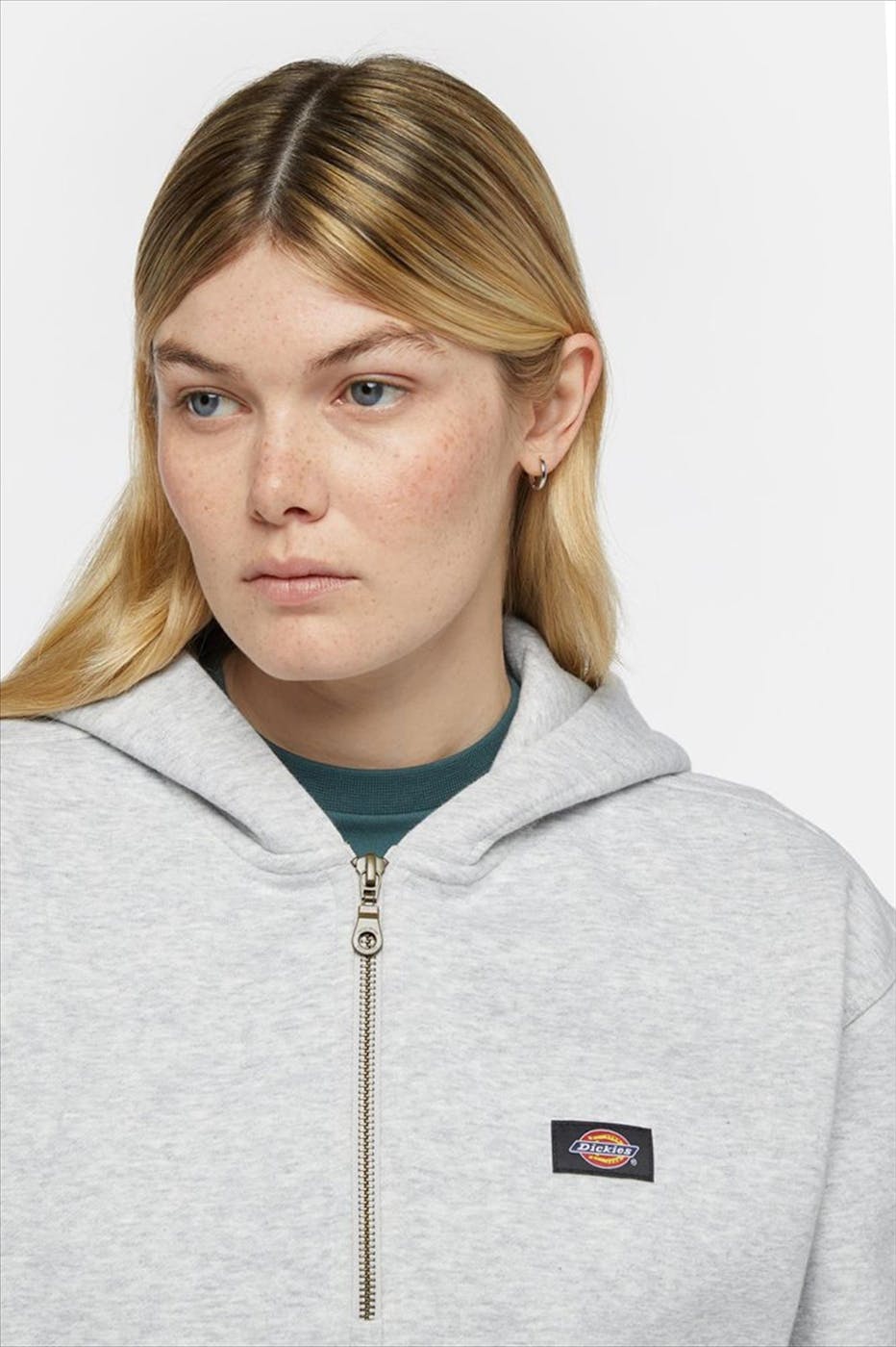 Dickies - Lichtgrijze Oakport Zip hoodie