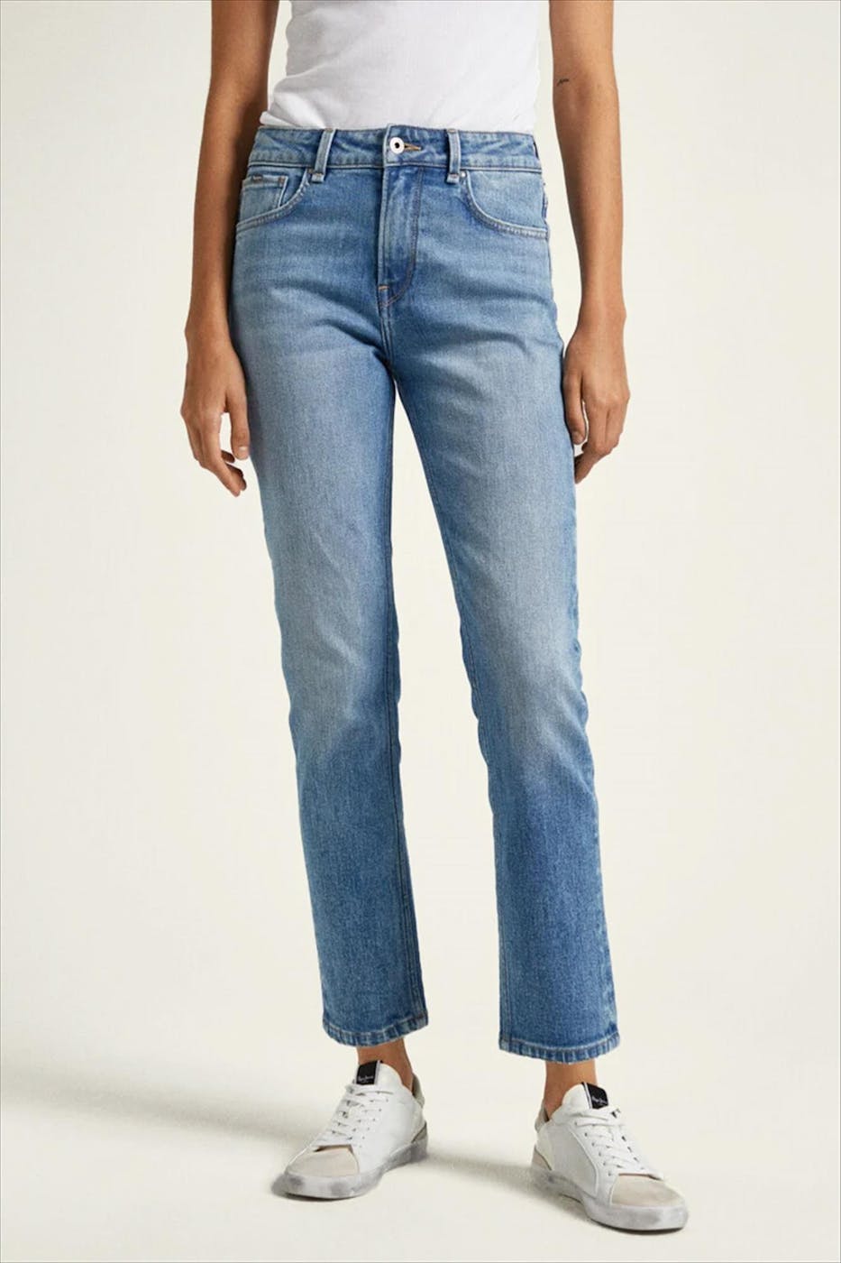 Pepe Jeans London - Lichtblauwe High-Rise Straight jeans