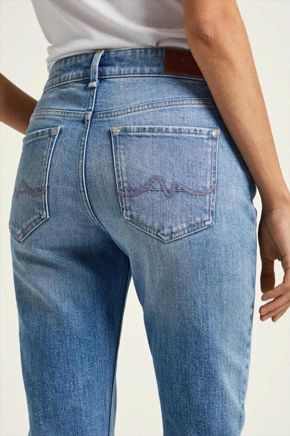 Pepe Jeans London - Lichtblauwe High-Rise Straight jeans
