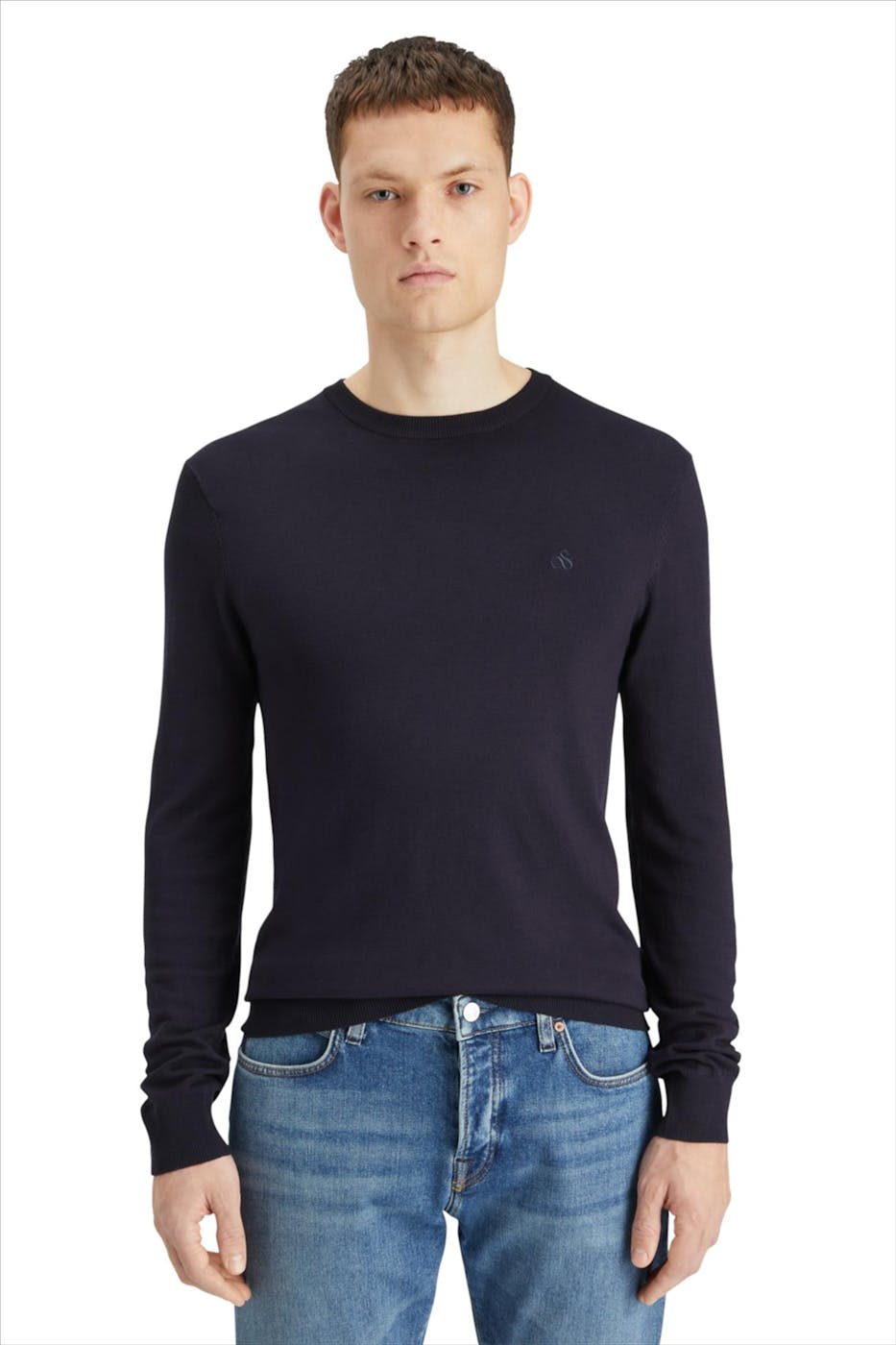 Scotch & Soda - Donkerblauwe Core trui
