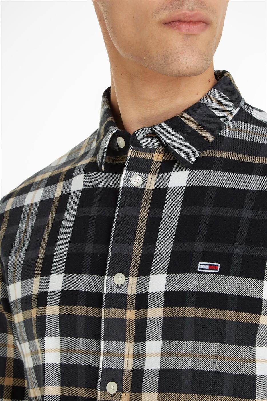 Tommy Jeans - Zwart-Witte Classic Check hemd