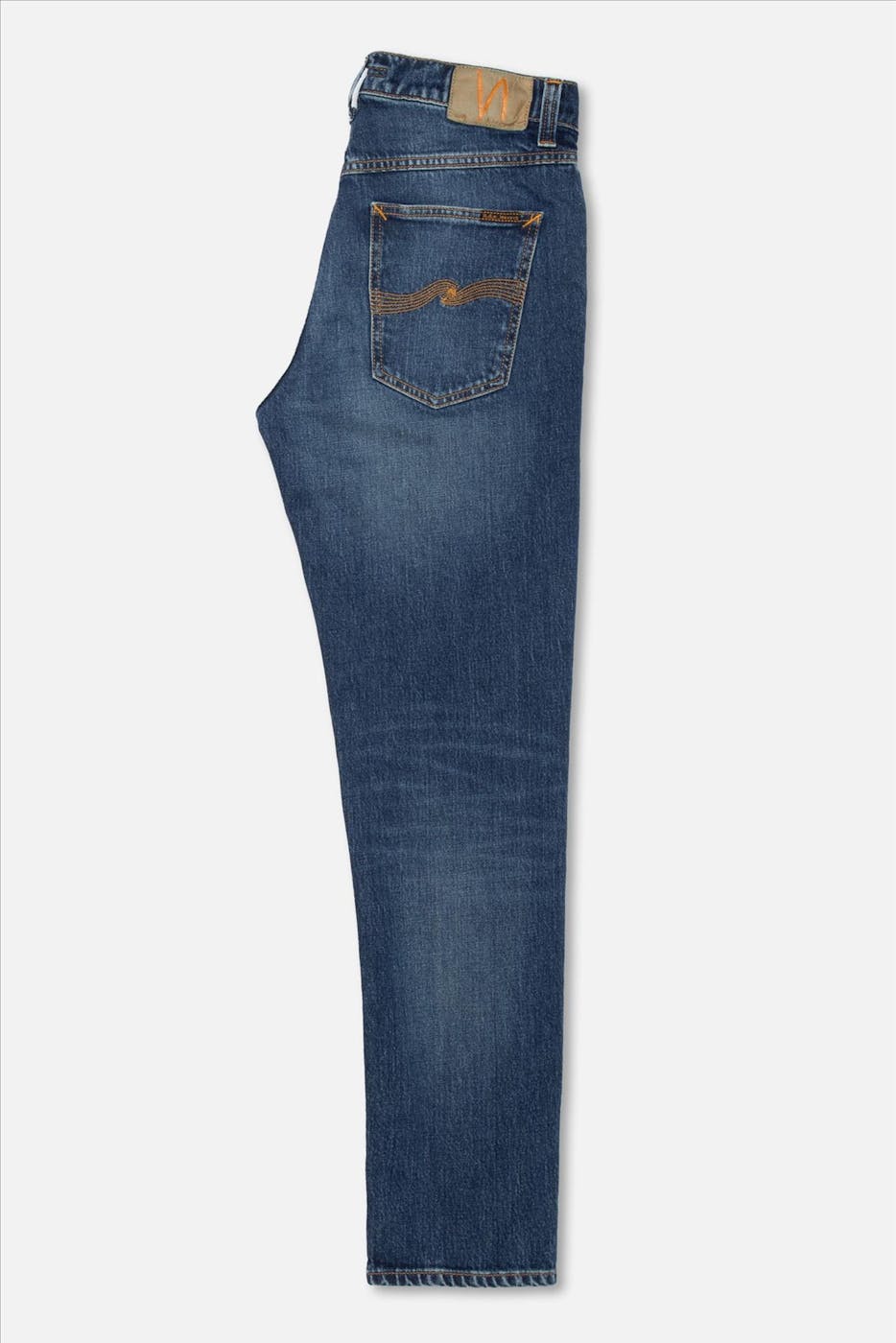 Nudie Jeans Co. - Donkerblauwe Solid Ollie slim straight jeans