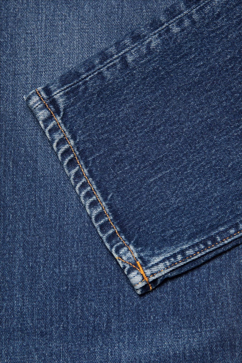 Nudie Jeans Co. - Donkerblauwe Solid Ollie slim straight jeans