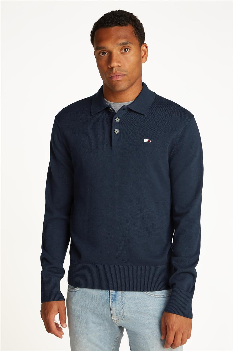 Tommy Jeans - Donkerblauwe Essential polotrui