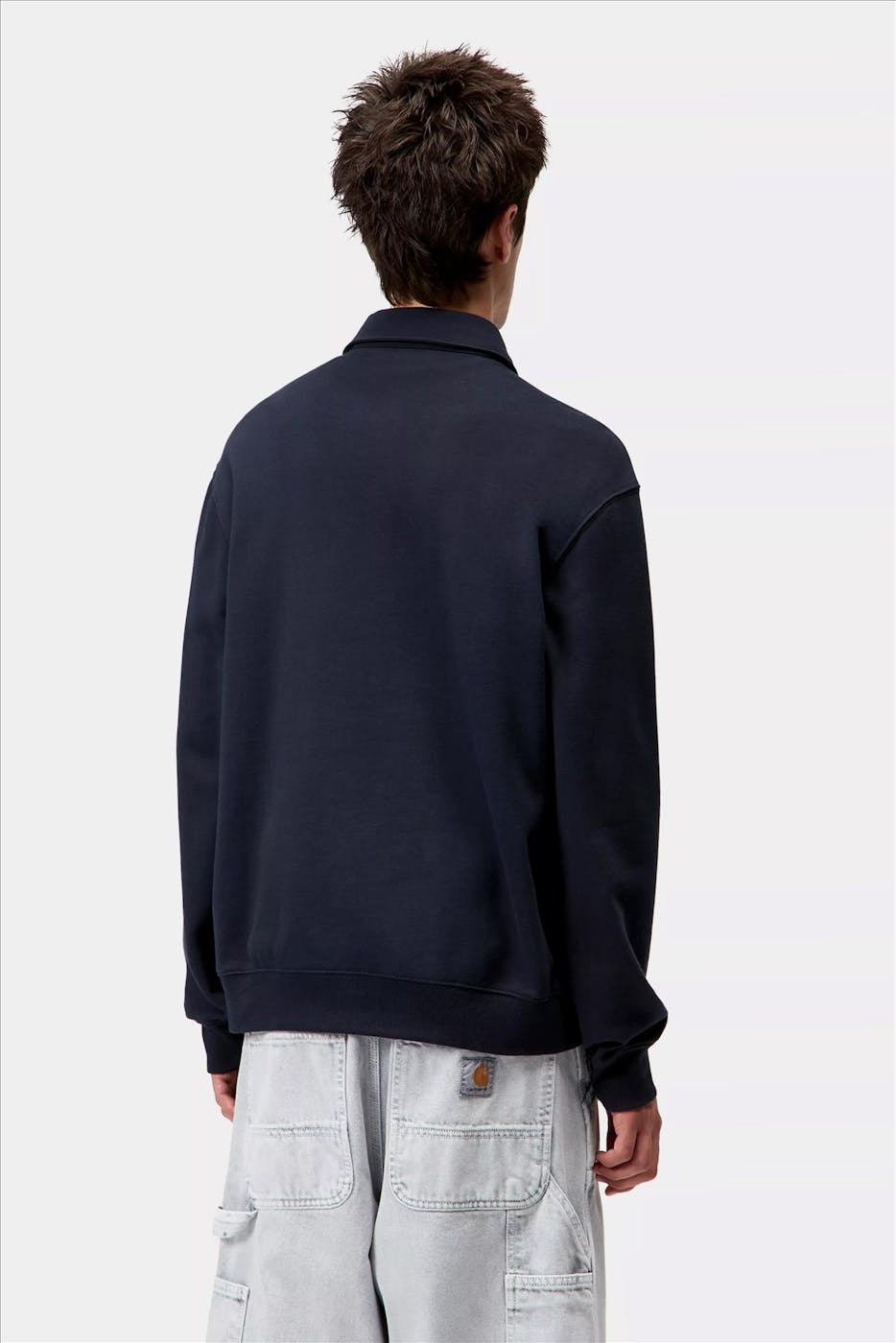 Carhartt WIP - Donkerblauwe Polo sweater
