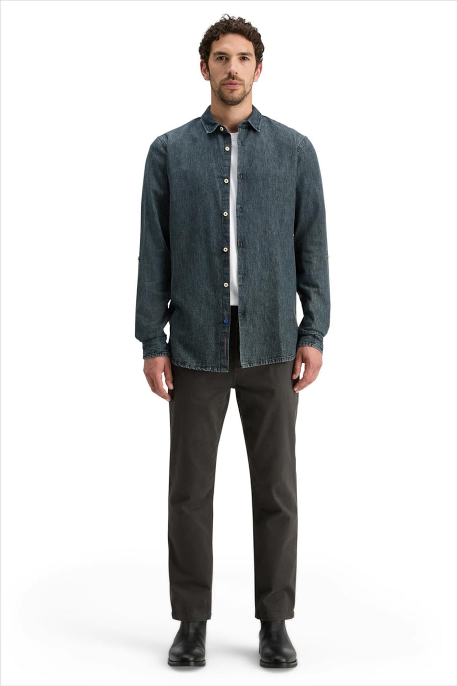 Scotch & Soda - Donkergrijze The Drift chino