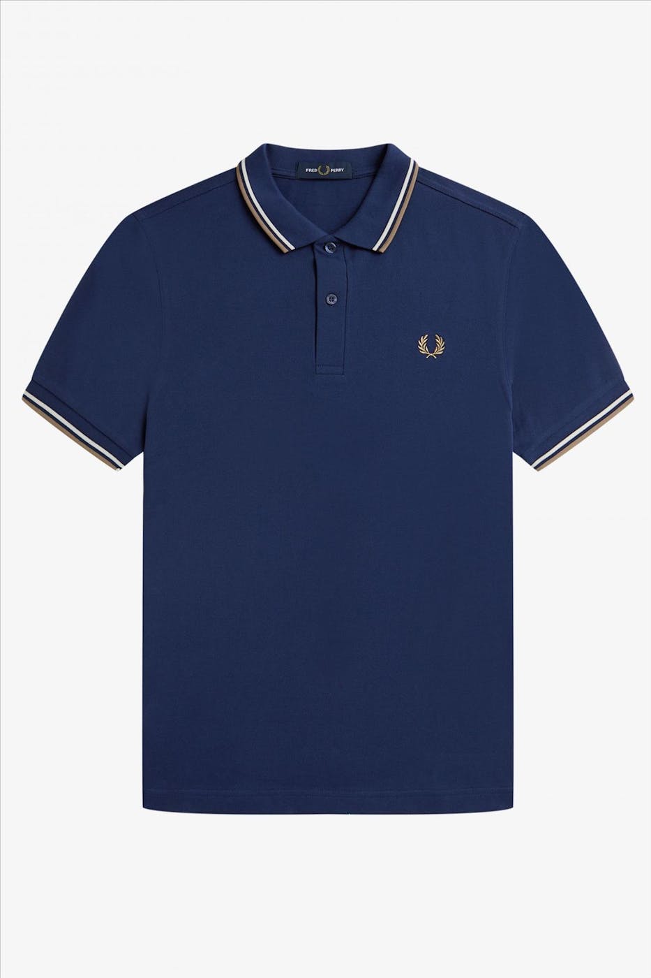 Fred Perry - Blauwe Twin Tipped polo