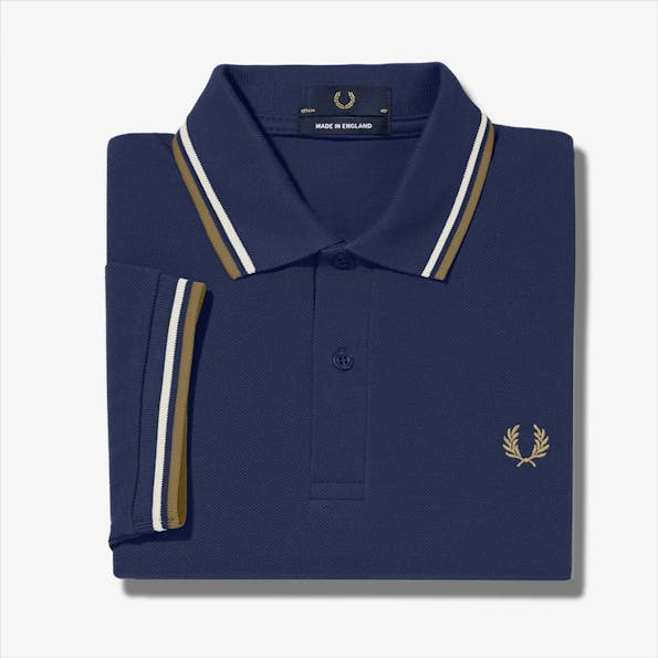 Fred Perry - Blauwe Twin Tipped polo