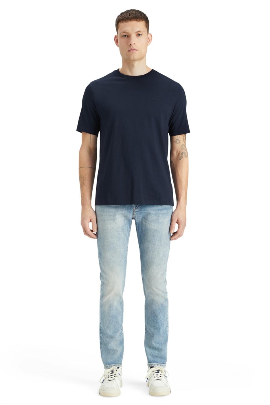Scotch & Soda - Donkerblauwe Essential Logo T-shirt
