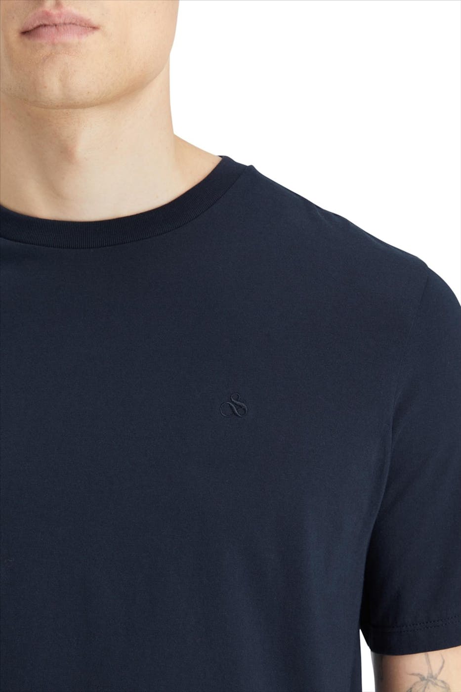 Scotch & Soda - Donkerblauwe Essential Logo T-shirt