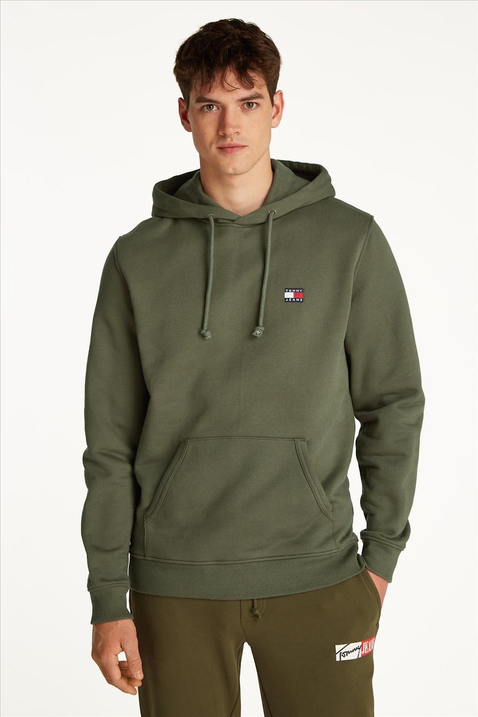 Tommy Jeans - Kaki Badge hoodie