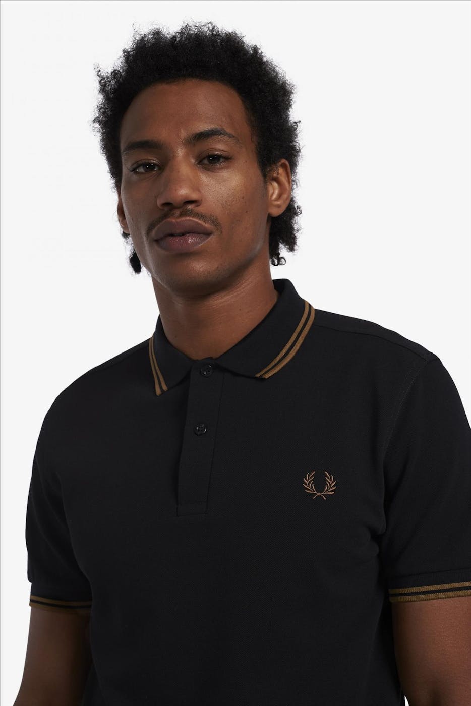 Fred Perry - Zwarte Twin Tipped polo