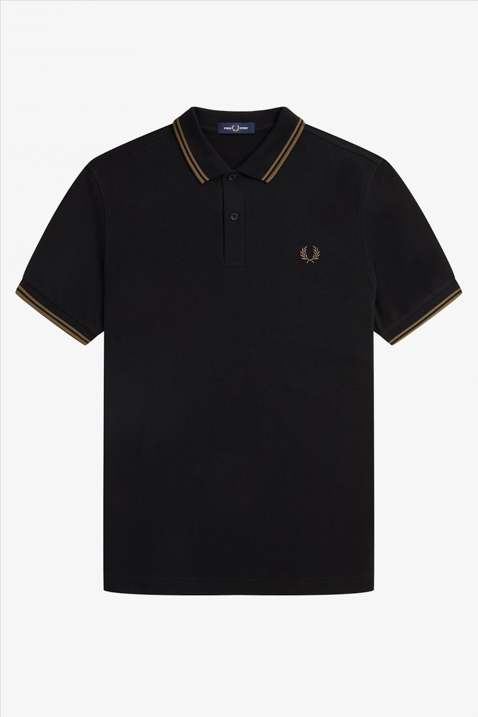 Fred Perry - Zwarte Twin Tipped polo