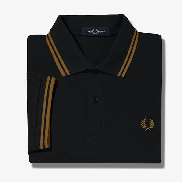 Fred Perry - Zwarte Twin Tipped polo