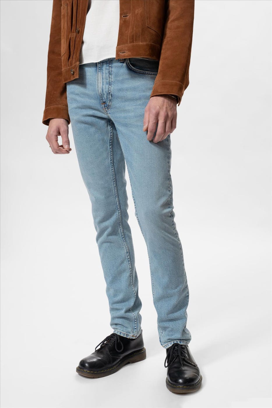 Nudie Jeans Co. - Lichtblauwe Lean Dean slim jeans