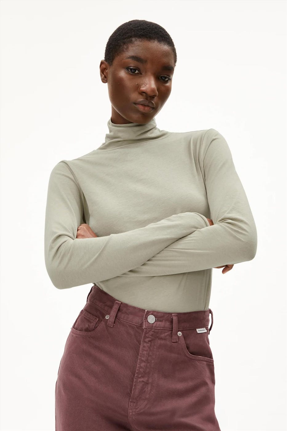 Armed Angels - Mintgroene Grazilianaa longsleeve