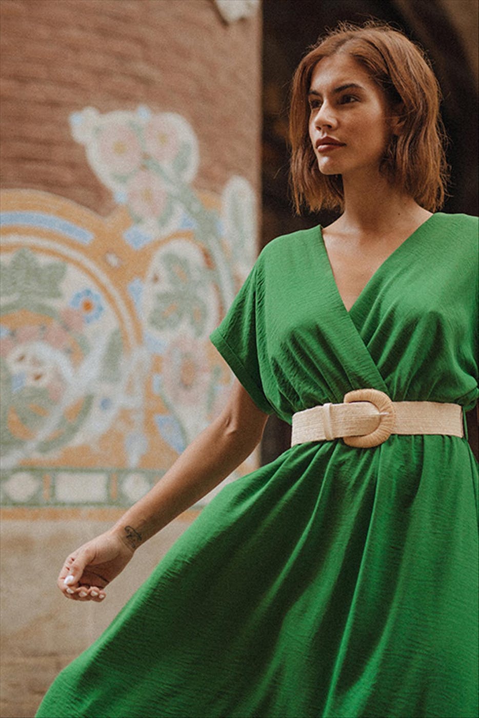 Grace & Mila - Groen Ingrid kleed