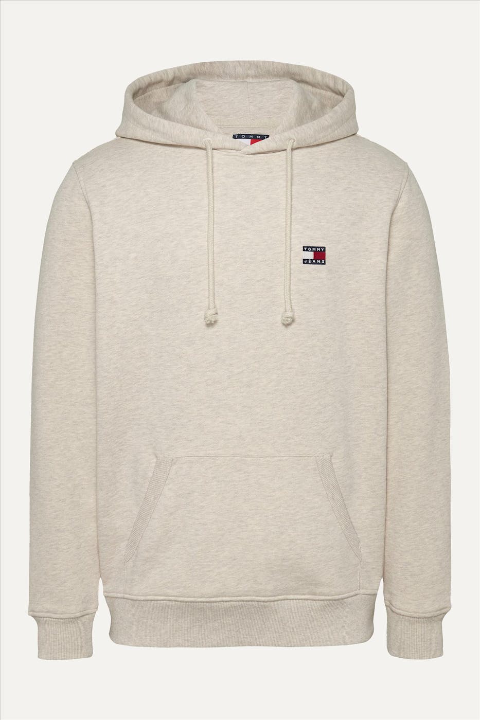 Tommy Jeans - Grijsbeige Badge hoodie