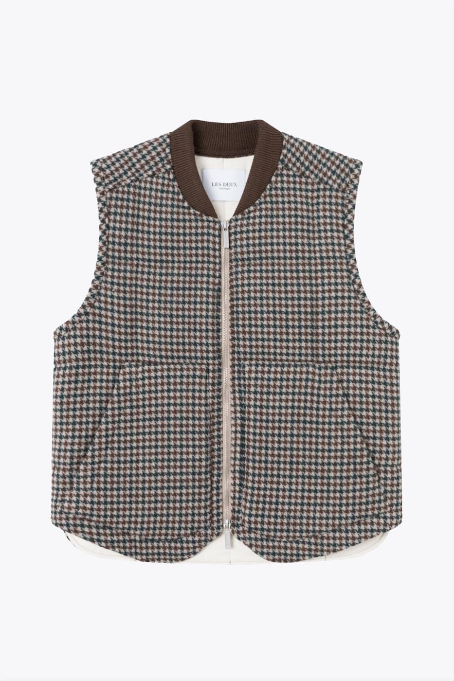 LES DEUX - Bruine Michael Houndstooth vest